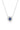 MILESTONE SAPPHIRE HALO PENDANT IN SILVER