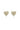 SWEETHEART SPARKLY HEART STUDS GOLD