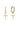 A CHRISTMAS JOURNEY CROSS HOOP EARRINGS GOLD