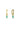 BABY BAGUETTE HOOP GOLD GREEN