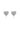 SWEETHEART SPARKLY HEART STUDS SILVER