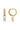 GEORGINI WISTERIA DUO PEAR EARRINGS GOLD