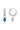GEORGINI WISTERIA DUO PEAR EARRINGS BLUE TOPAZ CZ SILVER