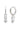 GEORGINI MIDNIGHT VELVET ASTERIA HOOP EARRINGS SILVER