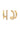 GEORGINI MIDNIGHT VELVET RATRI DOUBLE EARRING GOLD
