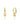 SWEETHEART SPARKLY HEART MINI DROP HOOPS GOLD